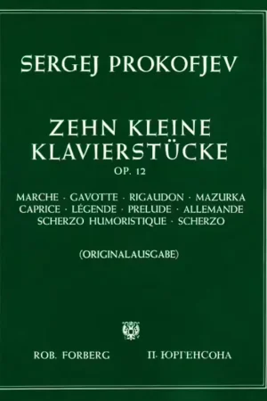 Plébiscité par les clients | Forberg Prokofiev S. - 10 Kleine Klavierstucke Op.12