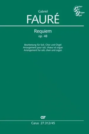 Carus Faure G. - Requiem Op. 48 (arr. Yves Castagnet) - Vocal Score - Nouveau au catalogue