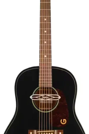 Offre bientôt terminée | Gretsch Guitars Dreadnought Deltoluxe Jim Dandy WN Black Top