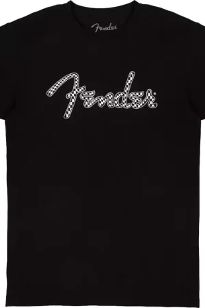 Fender "M" Spaghetti Wavy Checker Logo Tee Black | Prix mini