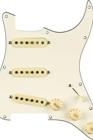 Économisez maintenant | Fender Pre-wired Strat Pickguard Pure Vintage '59 W/Rwrp Midde parchment 11 Hole Pg