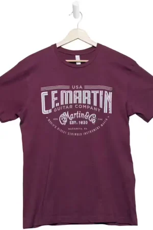 Martin Strings "S" Tee-Shirt Worldsoldest Vinburgundy | Prix malin