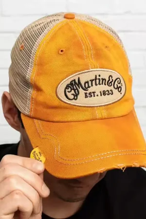 Prêt à expédier - Martin Strings Casquette,Ballcap,Pick Hat,Orange