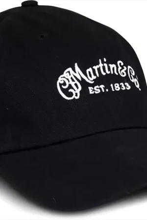 Martin Strings Casquette,Ballcap,Cotton,Scriptlogo,Black | Petit prix