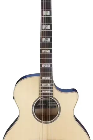 Ibanez AE390-NTA Natural Top Aqua Blue Body - Petit prix