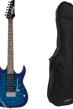 Ibanez Pack GRX70QA-tbb-transparent Blue Burst Gio + Housse | Achetez en ligne