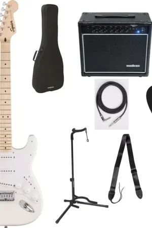 Squier Pack Complet Sonic Stratocaster HT MN White Pickguard Arctic White | Retour facile