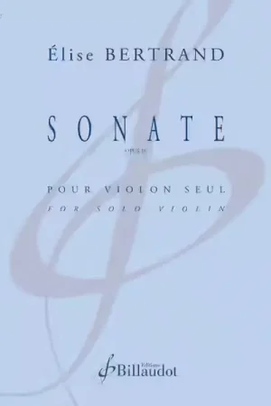 Billaudot Bertrand Elise - Sonate Opus 16 | Offre limitée