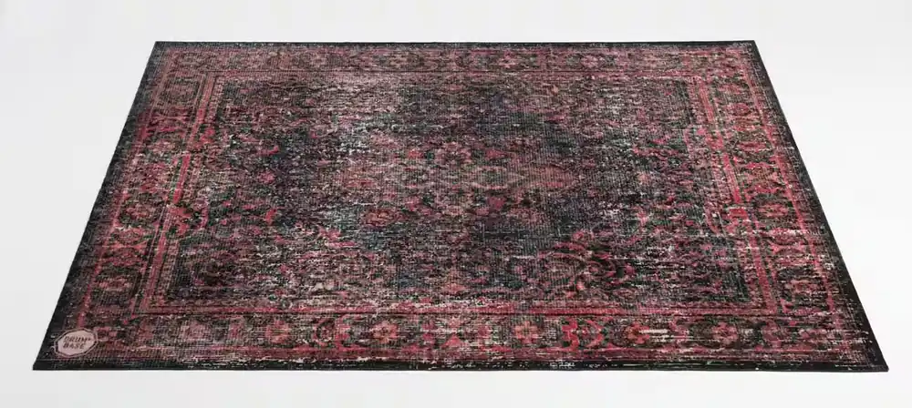 Prix usine - Drum N Base VPCLB-BLR Tapis Vintage Persian Club Series 1.63 X 1.42M Antidérapant Black Red
