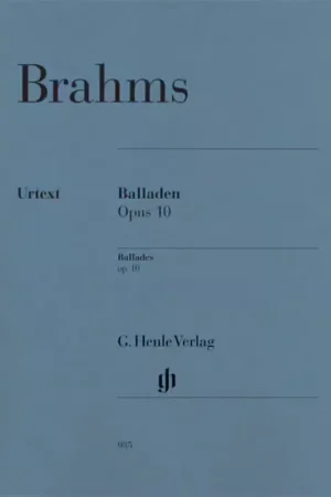 Coup de cœur - Henle Verlag Brahms J. - Ballades Op.10 - Piano