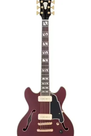 Meilleure vente - D'Angelico Deluxe Mini DC Satin Trans Wine