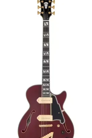D'Angelico Deluxe SS Baritone Satin Trans Wine | Prix exceptionnel