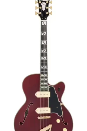 D'Angelico Deluxe 59 Satin Trans Wine | Stock presque épuisé