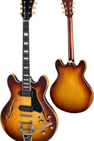 Paiement sécurisé - Eastman T64/V-Gb Goldburst avec Bigsby