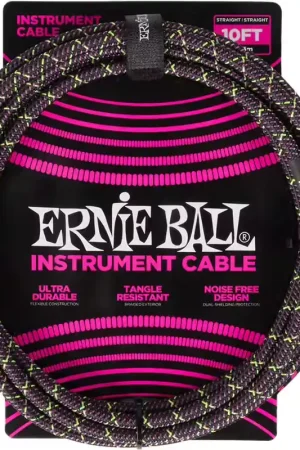 Ernie Ball Gaine Tissée 3M Purple Python | Haute qualité