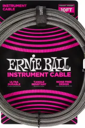 Prix bas | Ernie Ball Gaine Tissée 3M Silver Fox