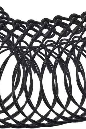 Algam Lighting Pack De 12 Elingues De Sécurité 3 mm 75 cm Noir | Prix bas