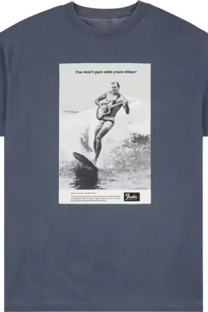 Économisez maintenant - Fender "L" Vintage Ad Surfer Tee Ocean