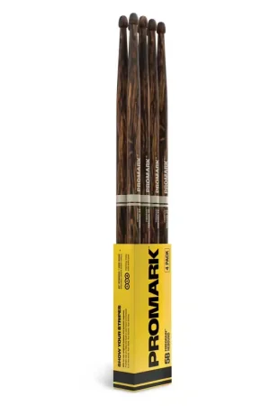 Pro Mark R5BFG-4P Rebound 5B Firegrain Hickory Olive Acorn 4 Paires - Stock limité