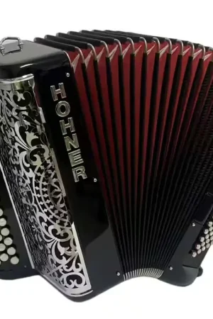 Prêt à expédier - Hohner Fun Pro 96B Noir (souffet Rouge)