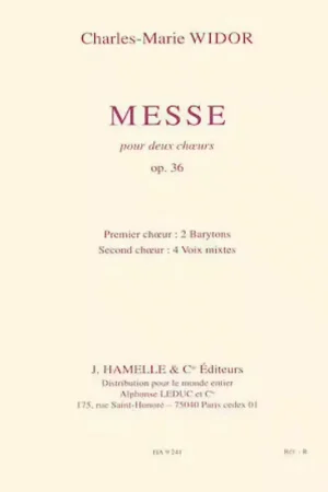Profitez-en - Leduc Widor CHARLES-marie - Messe Pour Deux Choeurs Op.36 - Vocal Score