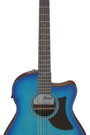 Qualité supérieure | Ibanez AAM50ce Sapphire Blue Burst Open Pore