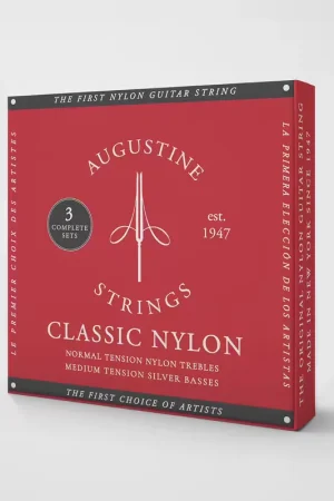 Augustine Standard Rouge Tirant Normal Pack de 3 - Expédition immédiate