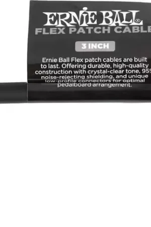 Ernie Ball Cable Patch Flex 7,5Cm - Noir - Nouveau chez nous