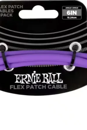 Ernie Ball Cable Patch Flex 15CM - Pack 3 Violet - Offre