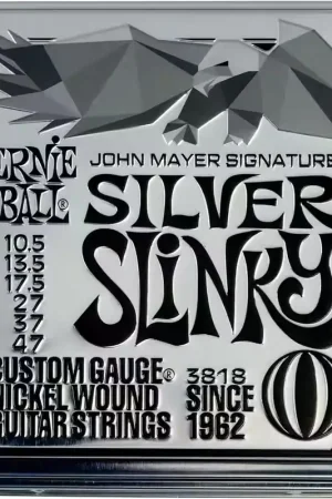 Ernie Ball Pack de 3 John Mayer Silver Slinky - 10,5-47,5-47 - Plus que quelques unités