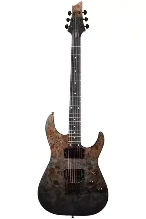 Très demandé - Schecter C-1 Standard Black Fade Burst Burl