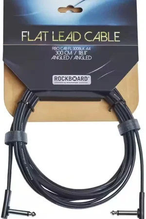 Rockboard Câble Instrument Plat 3 M Coudé/Coudé - Black - Soldes