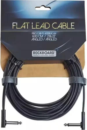 Rockboard Câble Instrument Plat 6 M Coudé/Coudé - Black | Super prix