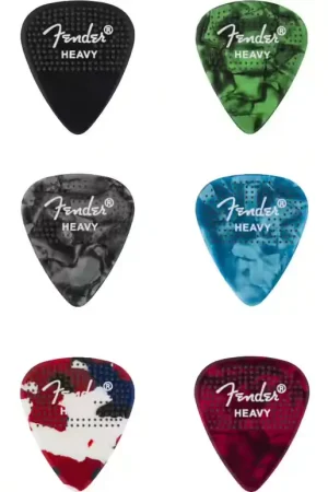 Fender 351 Dotted Celluloid Picks 12-Pack Heavy - Économisez maintenant