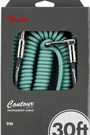 Fender 9m Contour Coiled Cable Sherwood Green - Produit tendance