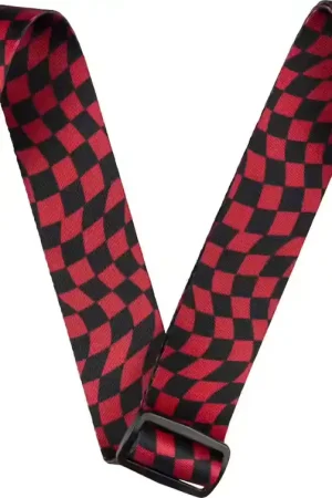 Livraison rapide | Fender Wavy Checkerboard Polyester Strap Red