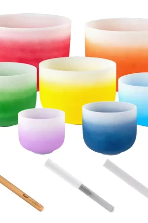 Profitez-en - Sela Percussion Crystal Singing Bowl Chakra Set 432 Hz