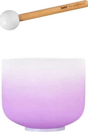 Affaire à saisir | Sela Percussion Crystal Singing Bowl Chakra 8" - Violet Crown B (432 Hz)