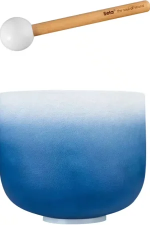 Offre exclusive - Sela Percussion Crystal Singing Bowl Chakra 9" - Indigo Third Eye A (432 Hz)