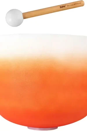 Profitez-en | Sela Percussion Crystal Singing Bowl Chakra 13" - Orange Sacral D (432 Hz)