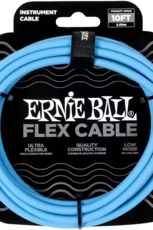 Prix spécial - Ernie Ball Flex Coudé 3m bleu
