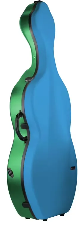 Très demandé | BAM Étui Violoncelle 4/4 Hightech Bonbon + Roues - Bleu/Vert