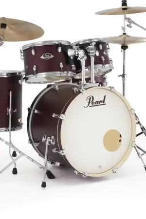 Très populaire | Pearl Drums Export standard 22" Satin Scarlet