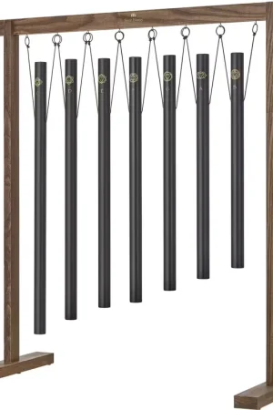 En stock | Sonic Energy SBTSETCHA - Tube de bain sonore 7 pièces Chakra Chime Set 432 Hz noir