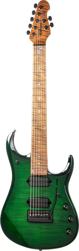 Music Man JP15 7 String - Green Tiger Eye Flame | Nouveau lancement