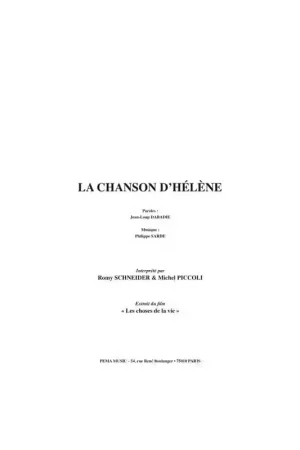 Capte Note SARDE PHILIPPE - LA CHANSON D'HELENE - PVG - Plébiscité par les clients