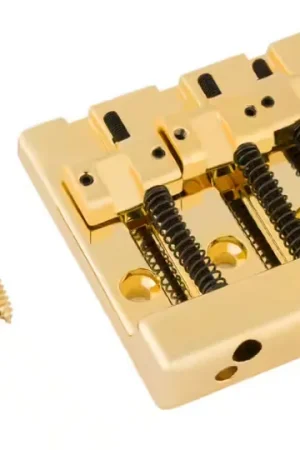 Top des ventes - Fender Fender HiMass 4-String Bass Bridge Assembly With Zinc Saddles Gold