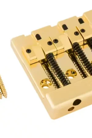 Nouveauté - Fender Fender HiMass 4-String Bass Bridge Assembly With Brass Saddles Gold
