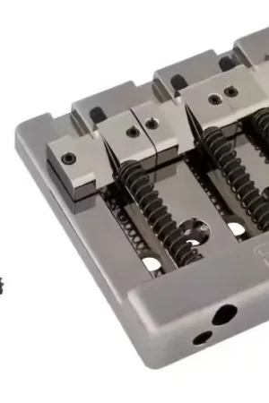 Prix usine - Fender Fender HiMass String-Through 4-String Bass Bridge Assembly With Brass Saddles Black Chrome
