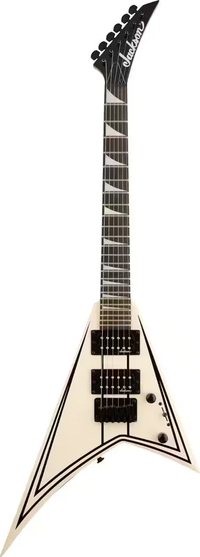 Envoi rapide | Jackson Guitars JS Series RR Minion JS1XM MN Snow White with Black Pin Stripes